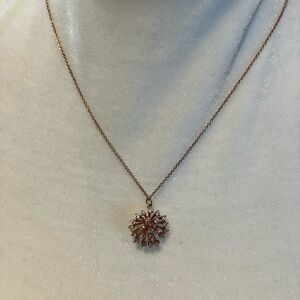 Kate Spade Rose Gold Burst Pendant Necklace - Women Jewelry.